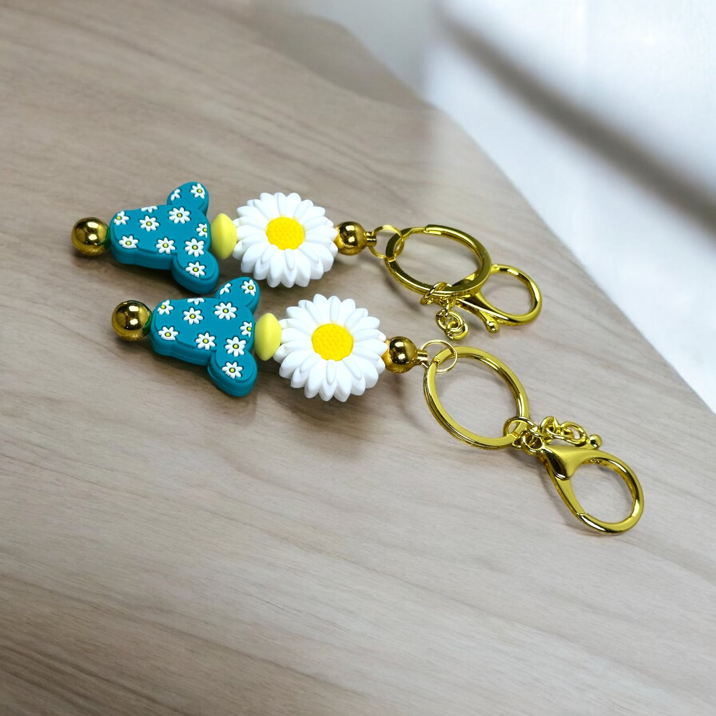 Daisy Cow Keychain