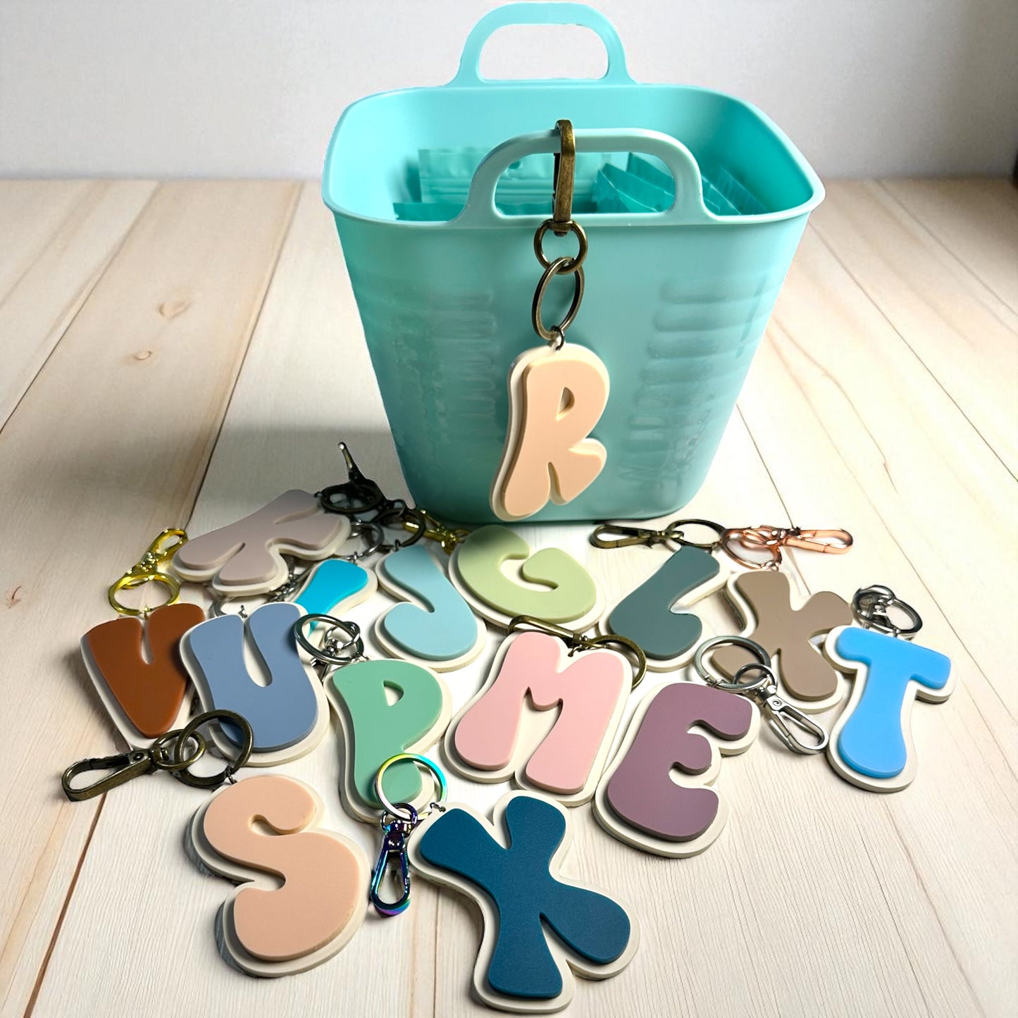Retro Alphabet Basket Tags