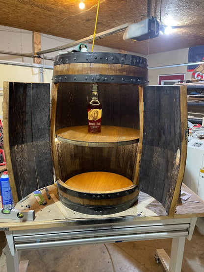 Custom Bourbon Barrel Cabinet