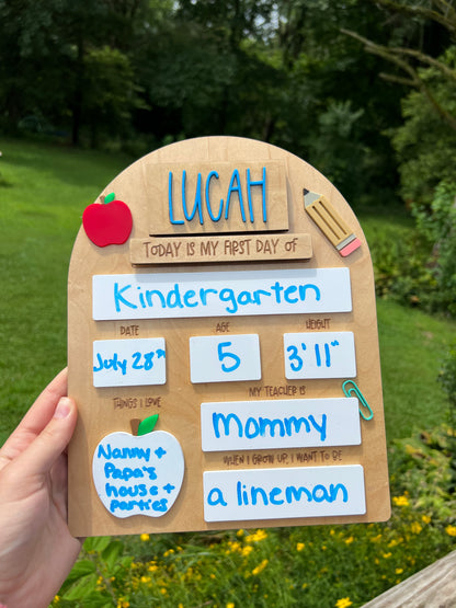 Interchangeable Back To School Sign