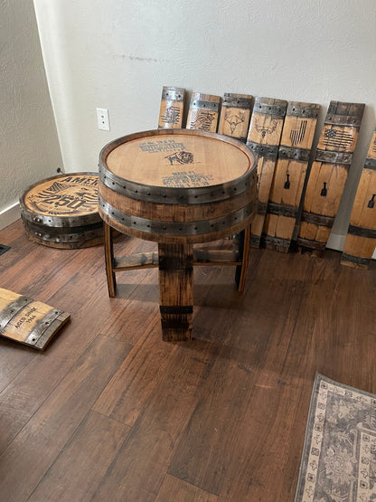 Authentic Whiskey Barrel Side Table