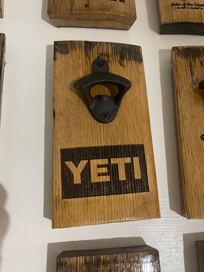 Bourbon Barrel Stave Bottle Opener