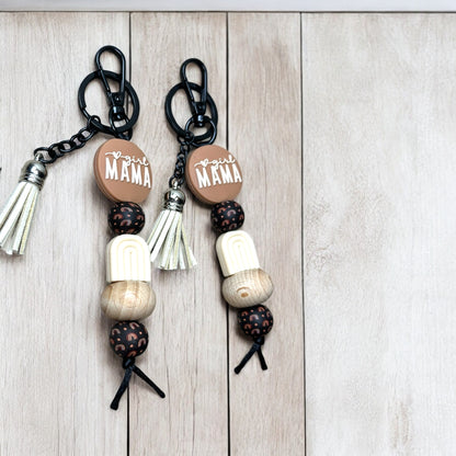 Boho Girl or Boy Mama Beaded Keychains