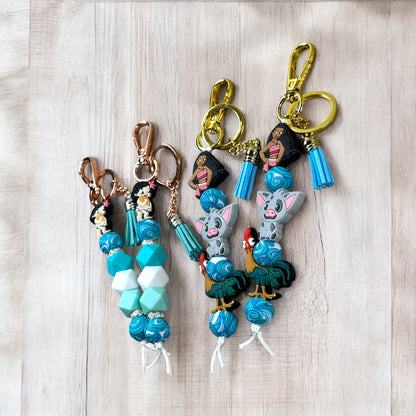Island Girl And Gang Keychain