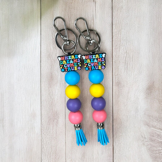 Dreams Do Come True Beaded Keychain