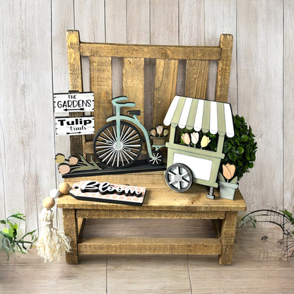 Flower Market Stand Tiered Tray Signs