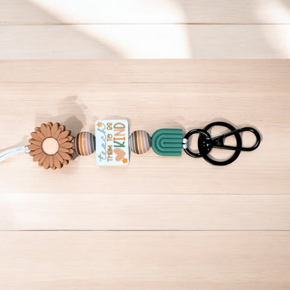 Teach Them To Be Kind Beaded Lanyard