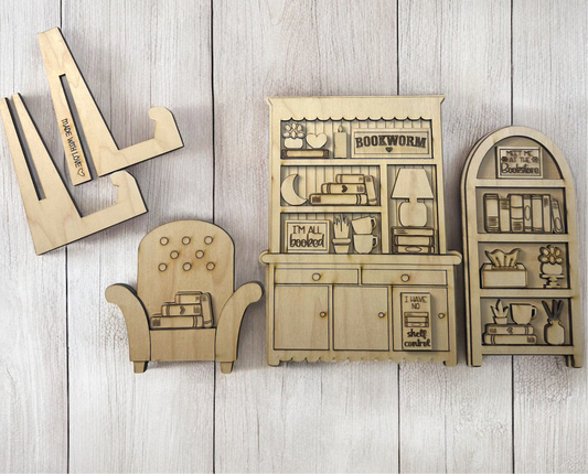DIY Book Lover Mini Hutch