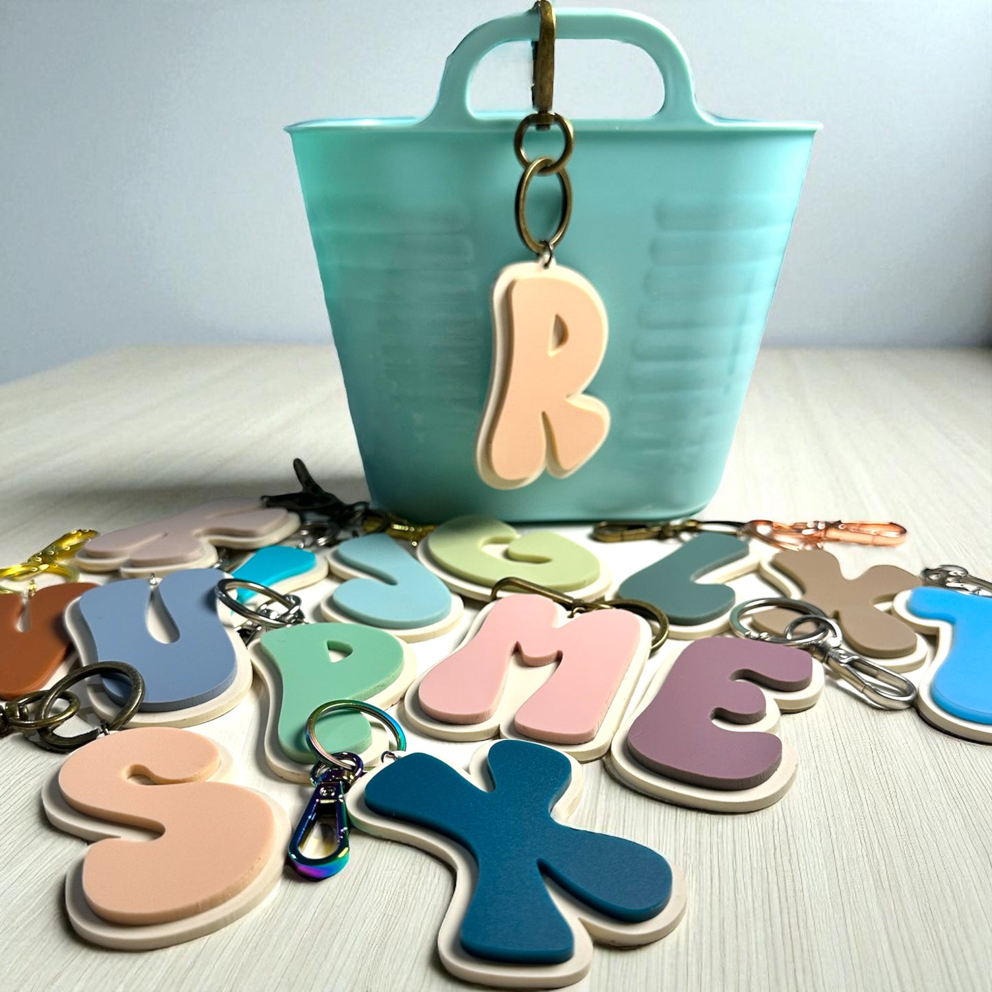 Retro Alphabet Basket Tags