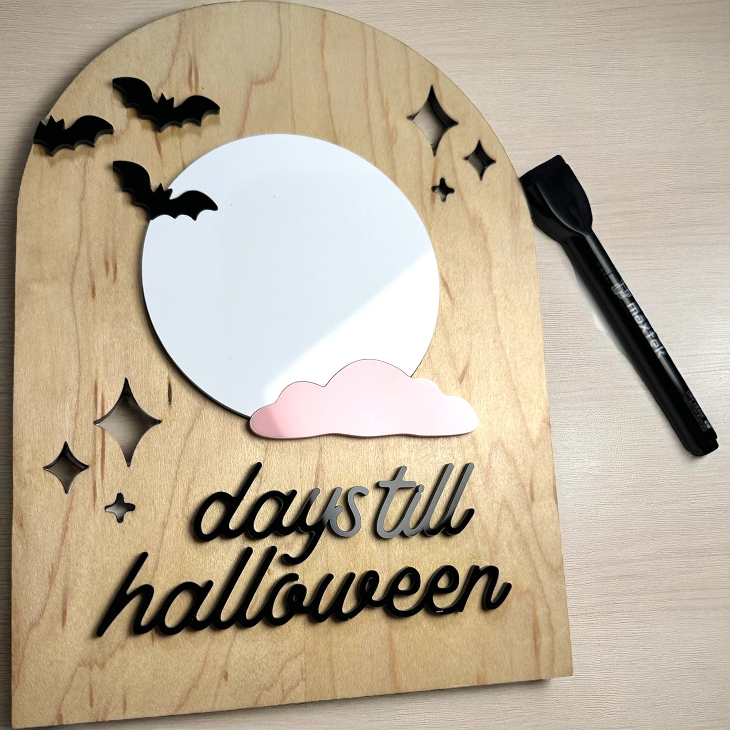 Countdown To Halloween Dry Erase Sign