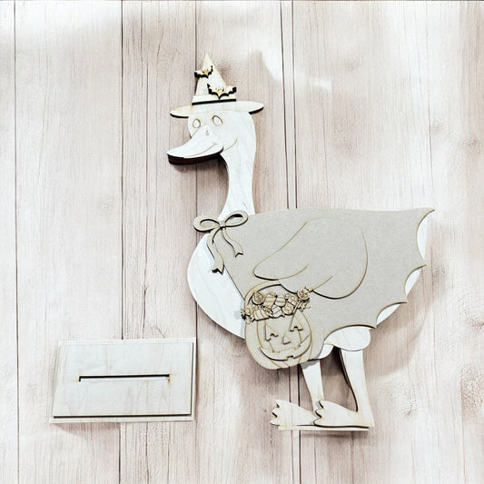 DIY Halloween Outfit For Porch Goose