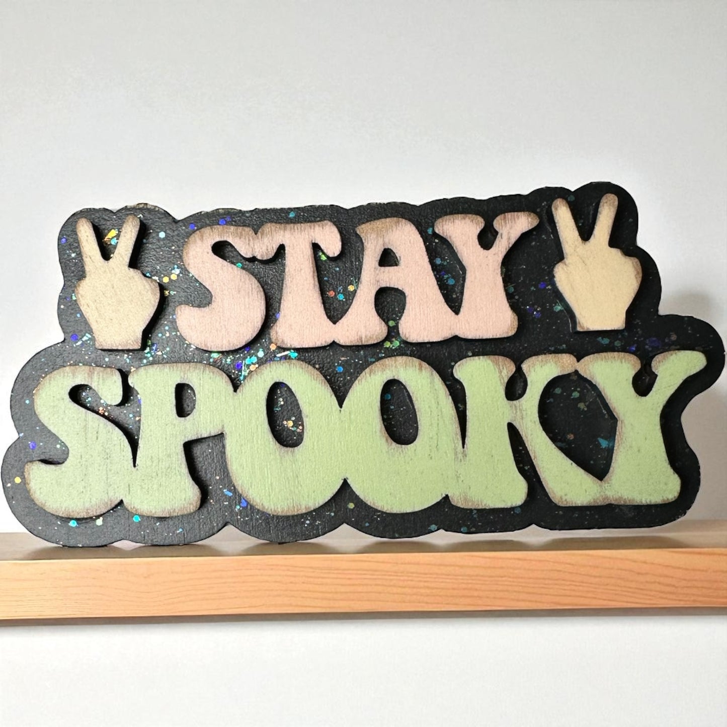 Groovy Halloween Tiered Tray