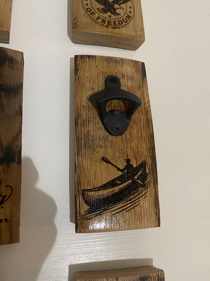 Bourbon Barrel Stave Bottle Opener