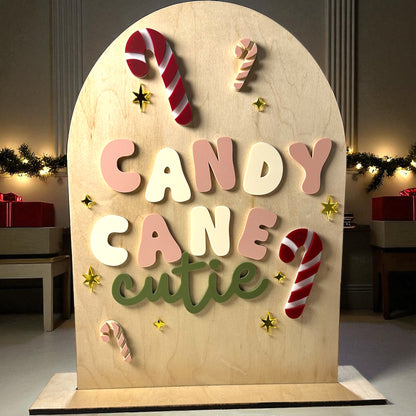 Candy Cane Cutie Christmas Arch Sign