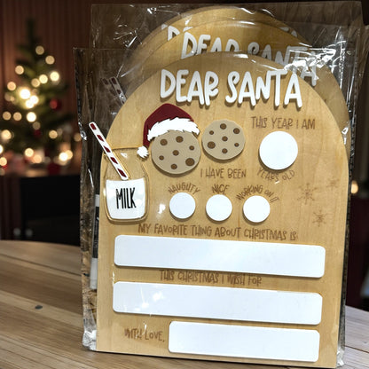 Dear Santa Dry Erase Board
