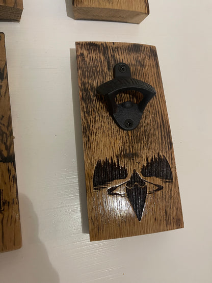 Bourbon Barrel Stave Bottle Opener