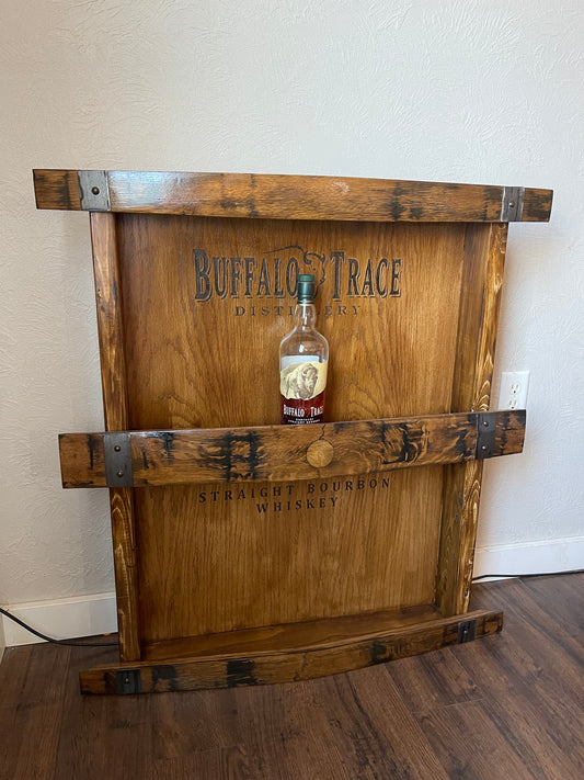 Custom 3 Tier Barrel Stave Shelf