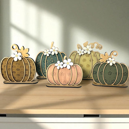 Stacked Floral Pumpkins