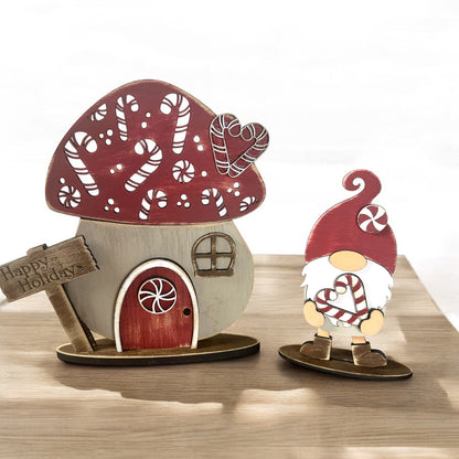 Candy Cane Mushroom House Insert