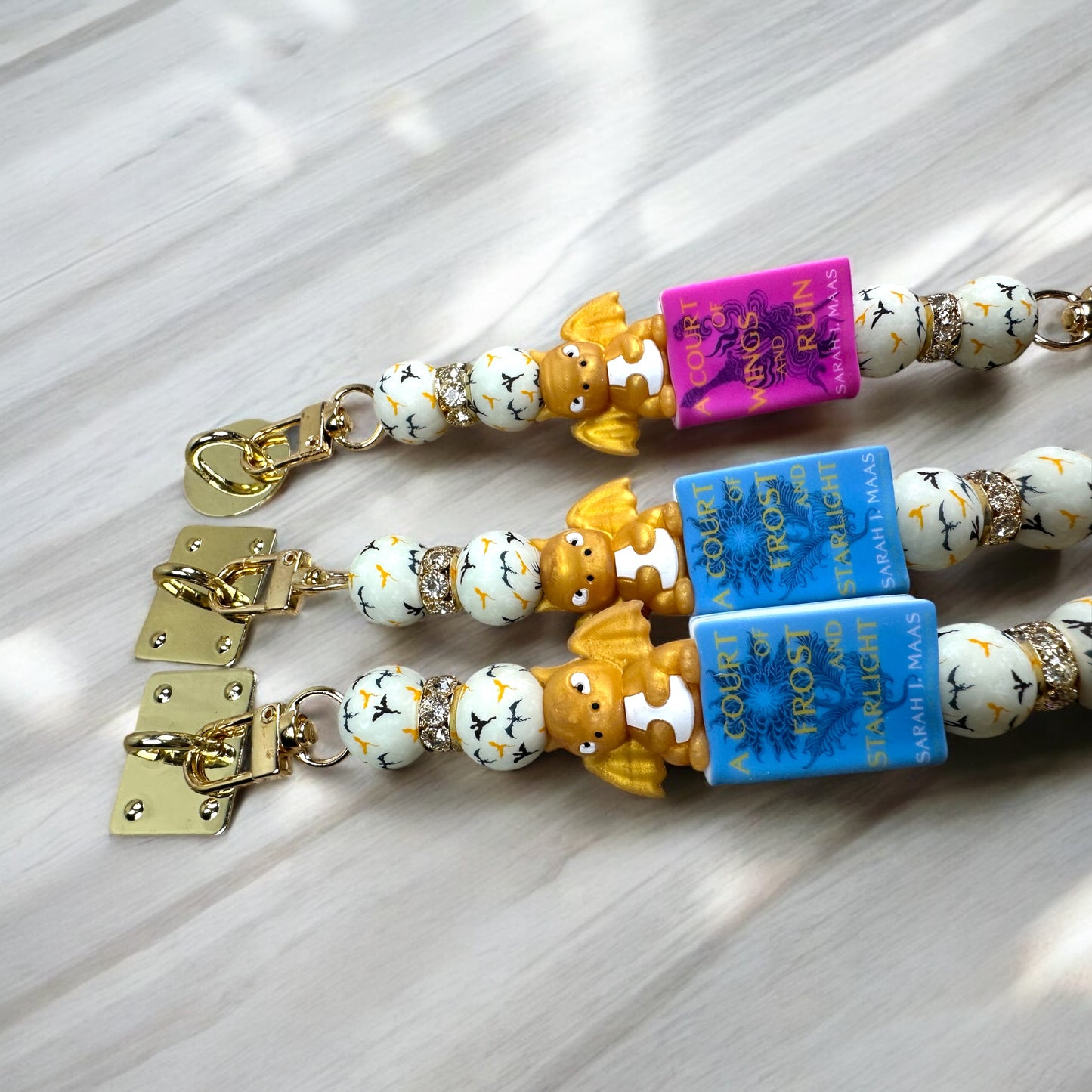 Fantasy Book Dragon beaded kindle strap