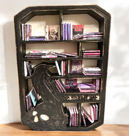 Raven & Skull Nevermore Mini Bookshelf With Mini Books