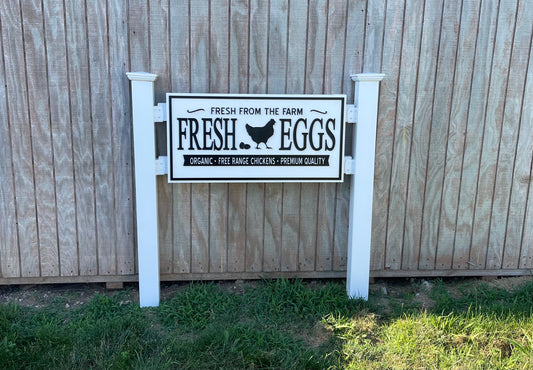 Farm Fresh Eggs Sign 24” x 48”
