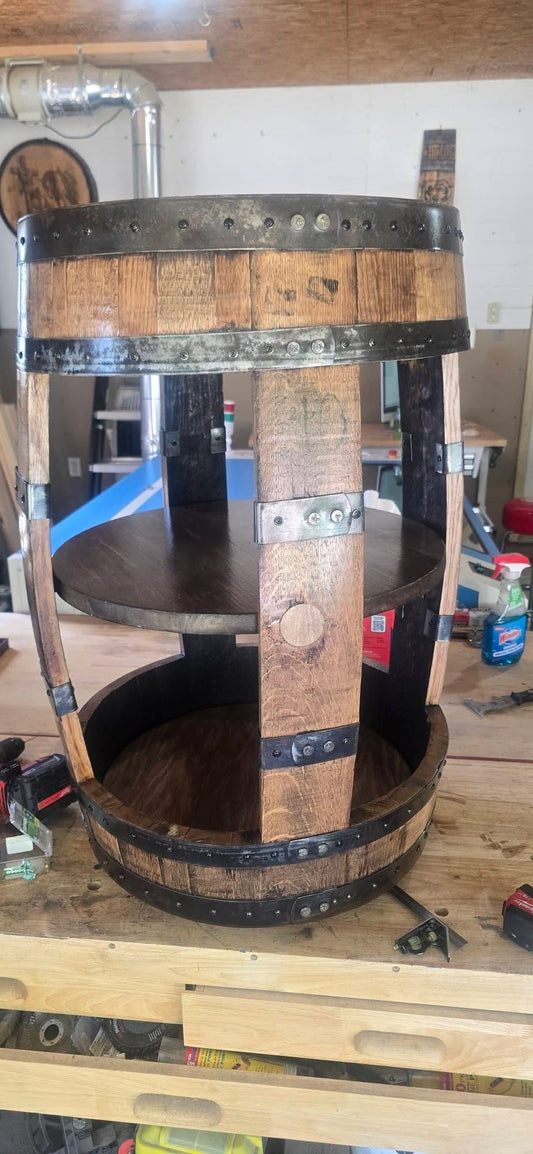 Full Size Authentic Whiskey Barrel Lazy Susan