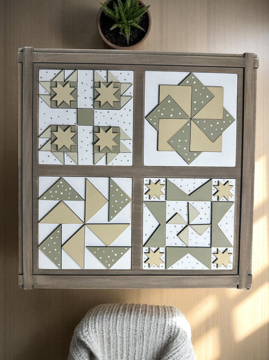 Prim Barn Quilt Signs For Interchangeable ladder Frames