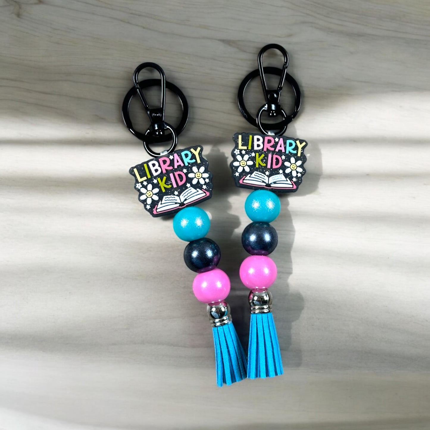 Library Kid Keychain
