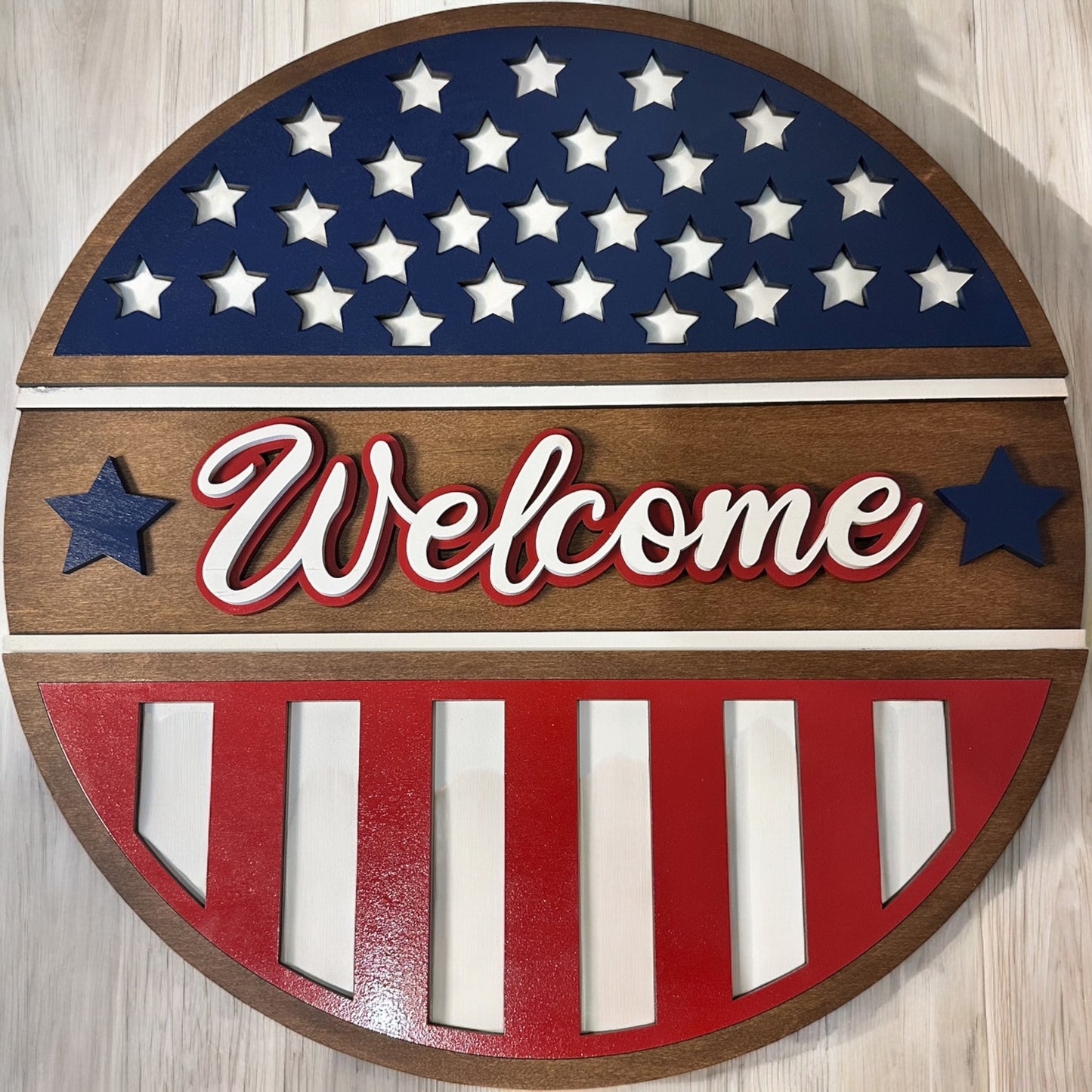 Patriotic Welcome Door Sign