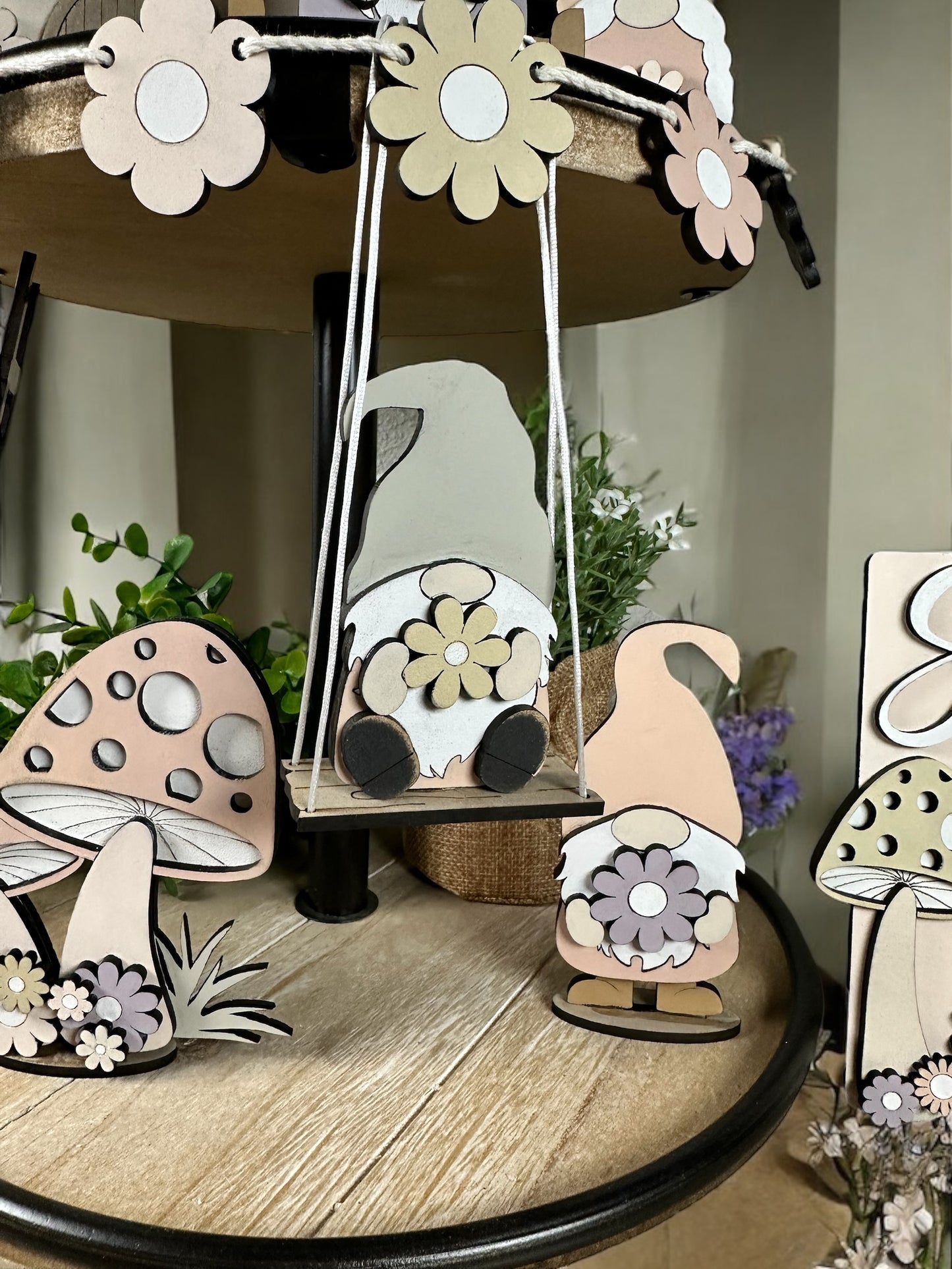 Whimsical Gnomes Tiered Tray Signs