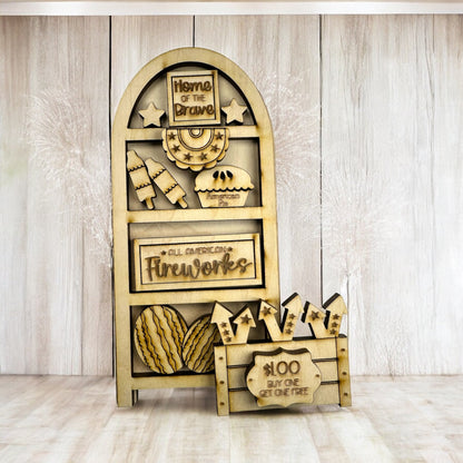 DIY 4th Of July Mini Hutch