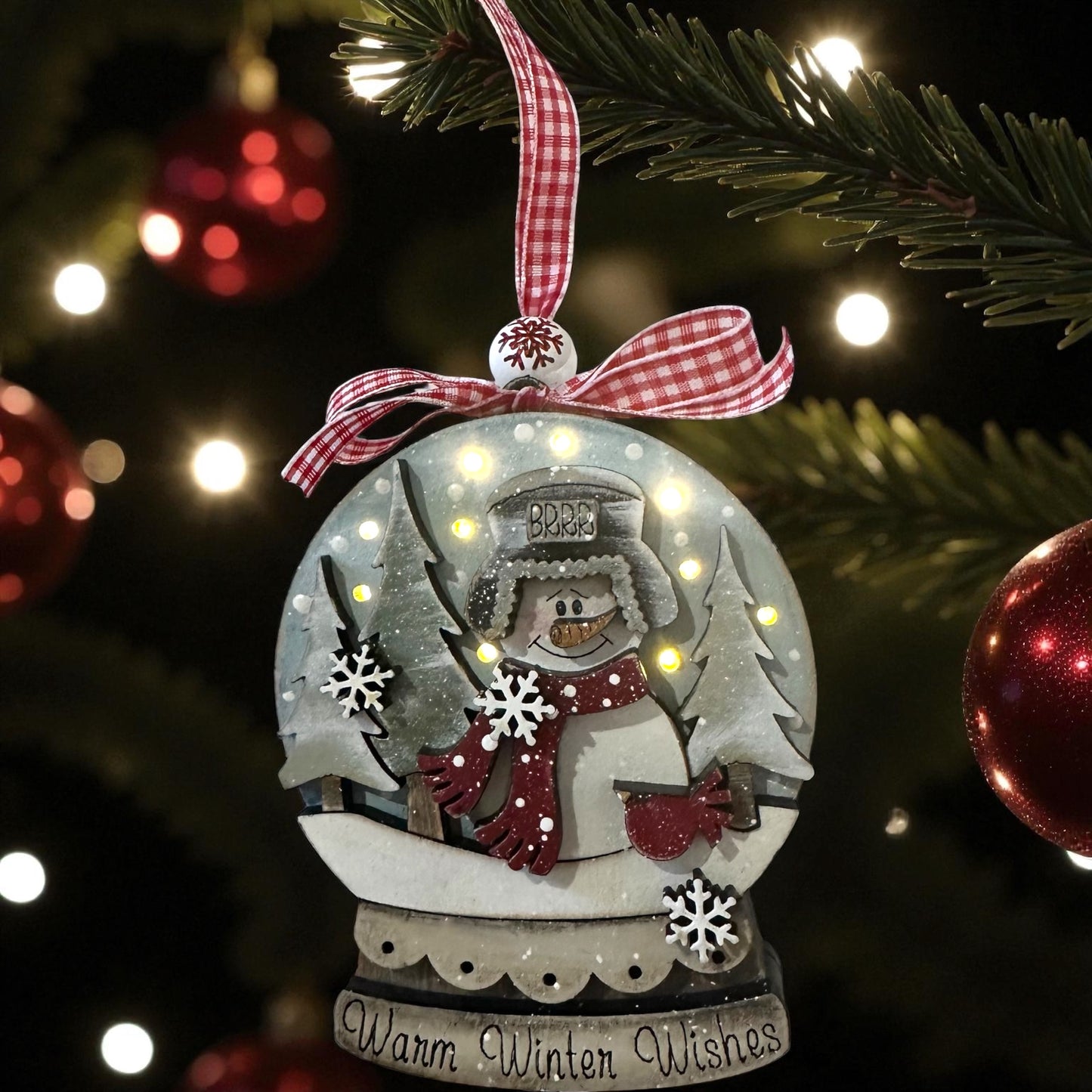 Snow Globe Lighted Ornaments
