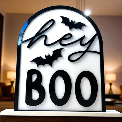 Hey Boo Acrylic Arch Sign