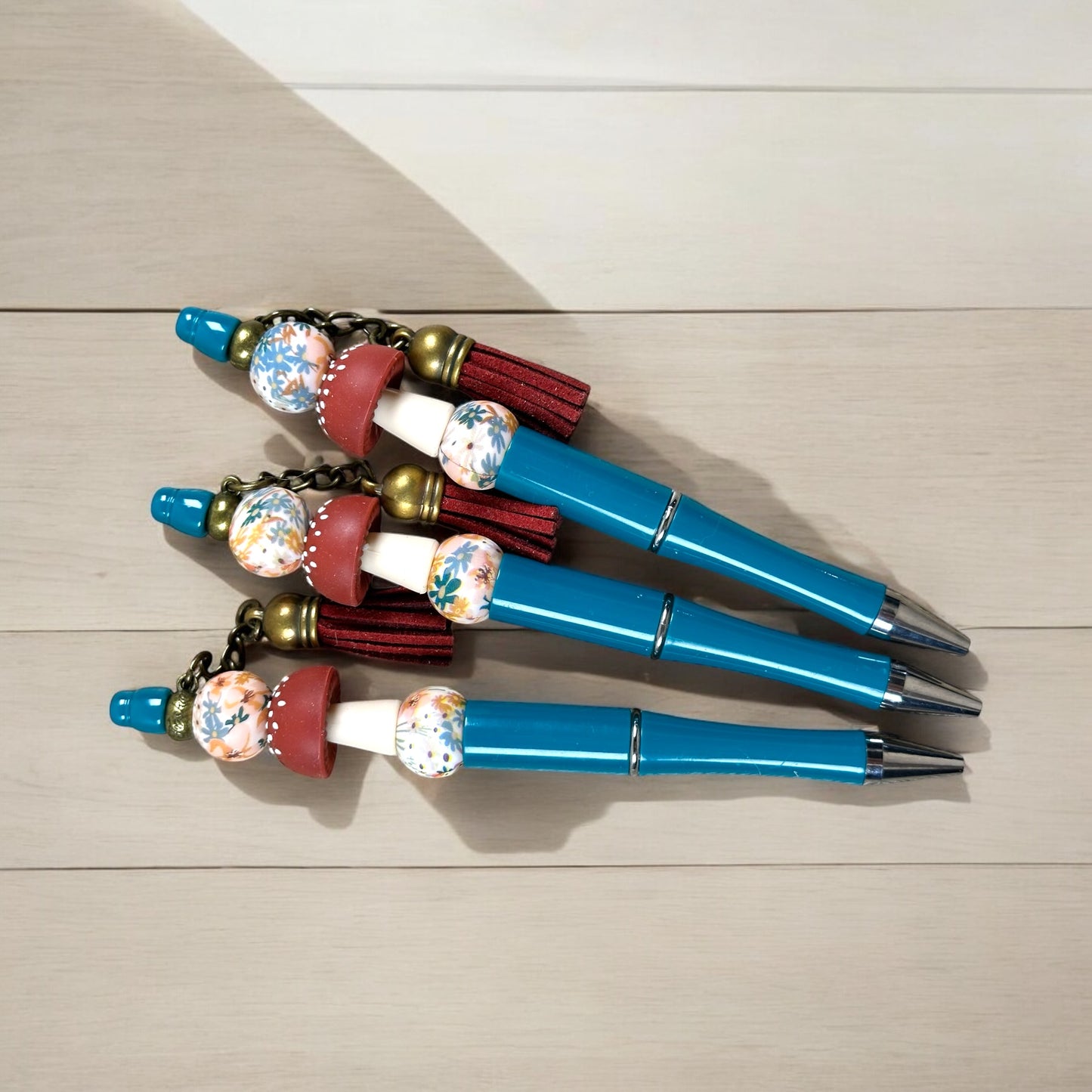 Boho Mushroom Beaded Pens