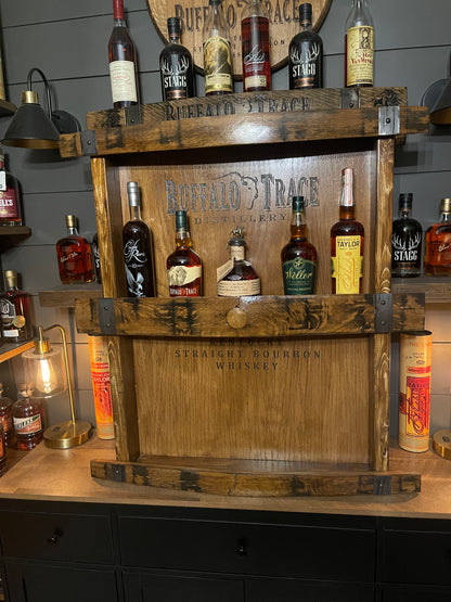 Custom 3 Tier Barrel Stave Shelf