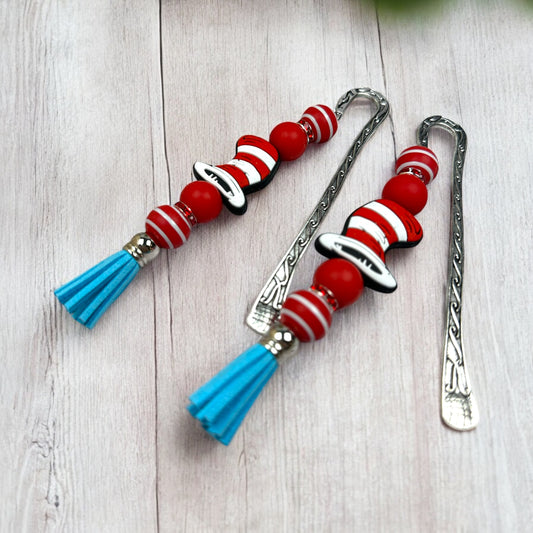 Cats Hat Beaded Bookmark