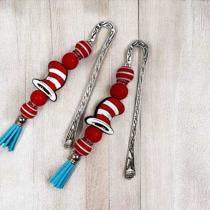Cats Hat Beaded Bookmark