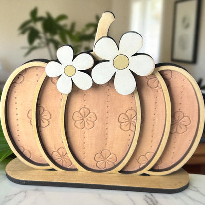 Stacked Floral Pumpkins
