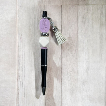 Floral Embossed Beaded Pen