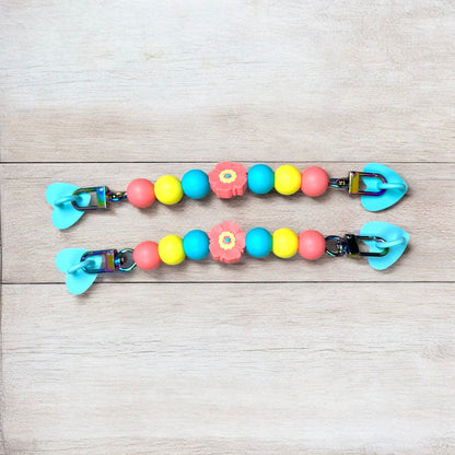 Coral Poppy Beaded E-Reader Strap