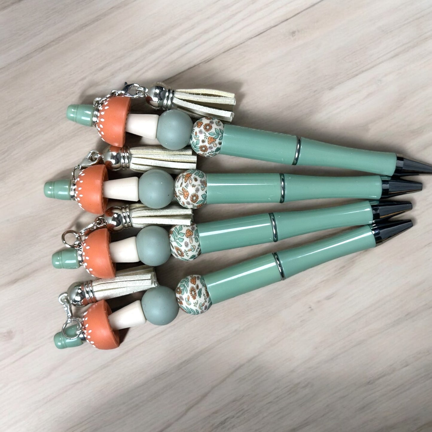 Boho Mushroom Beaded Pen