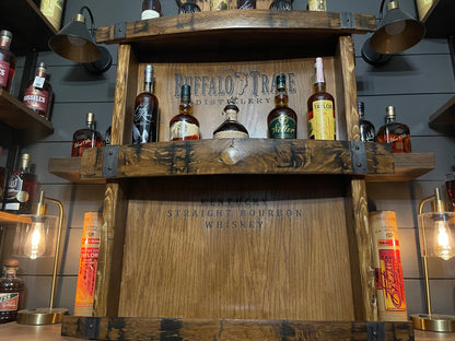 Custom 3 Tier Barrel Stave Shelf