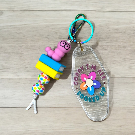 Sorry I’m Booked Motel Keychain
