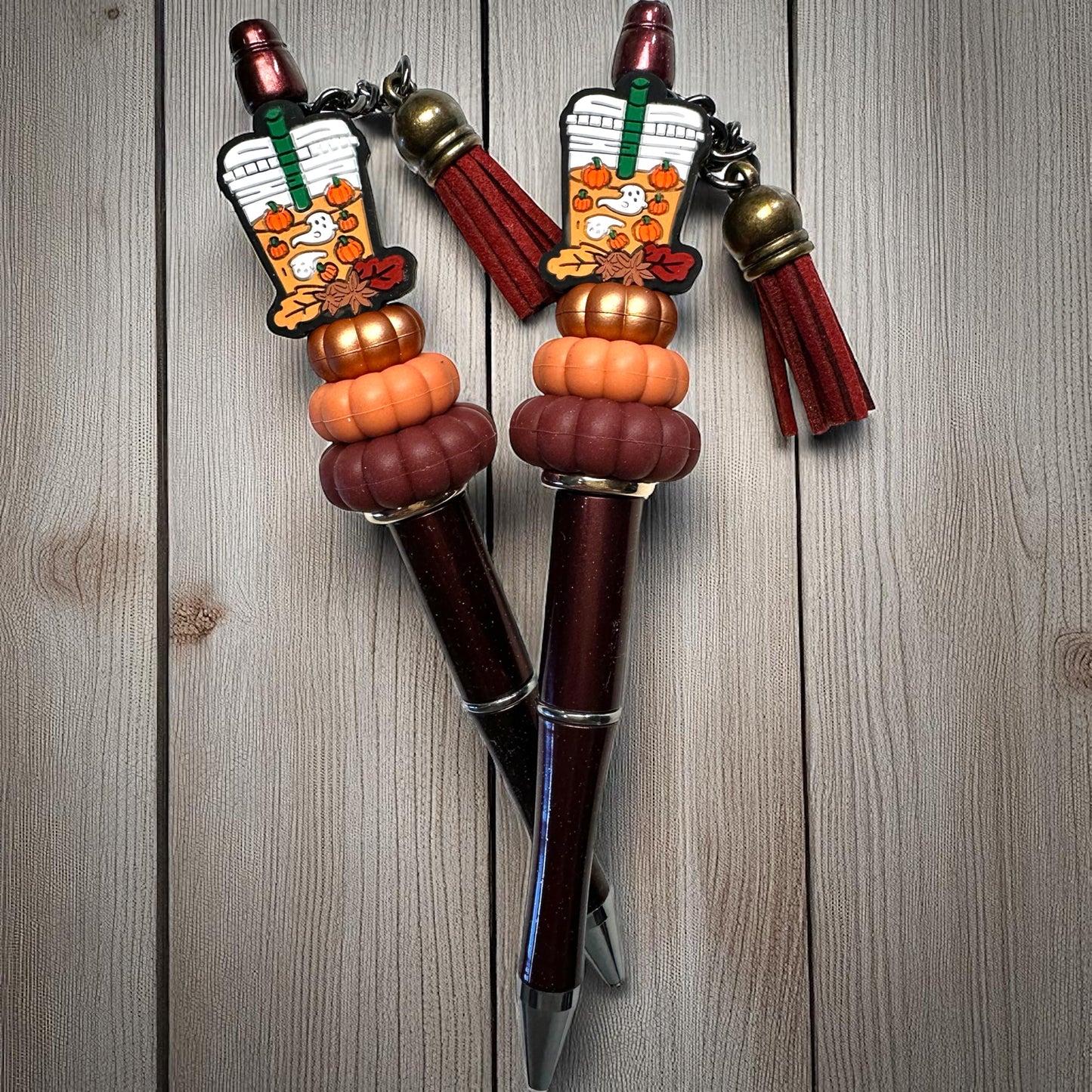 Assorted Fall Pumpkin Stack Beaded Pens