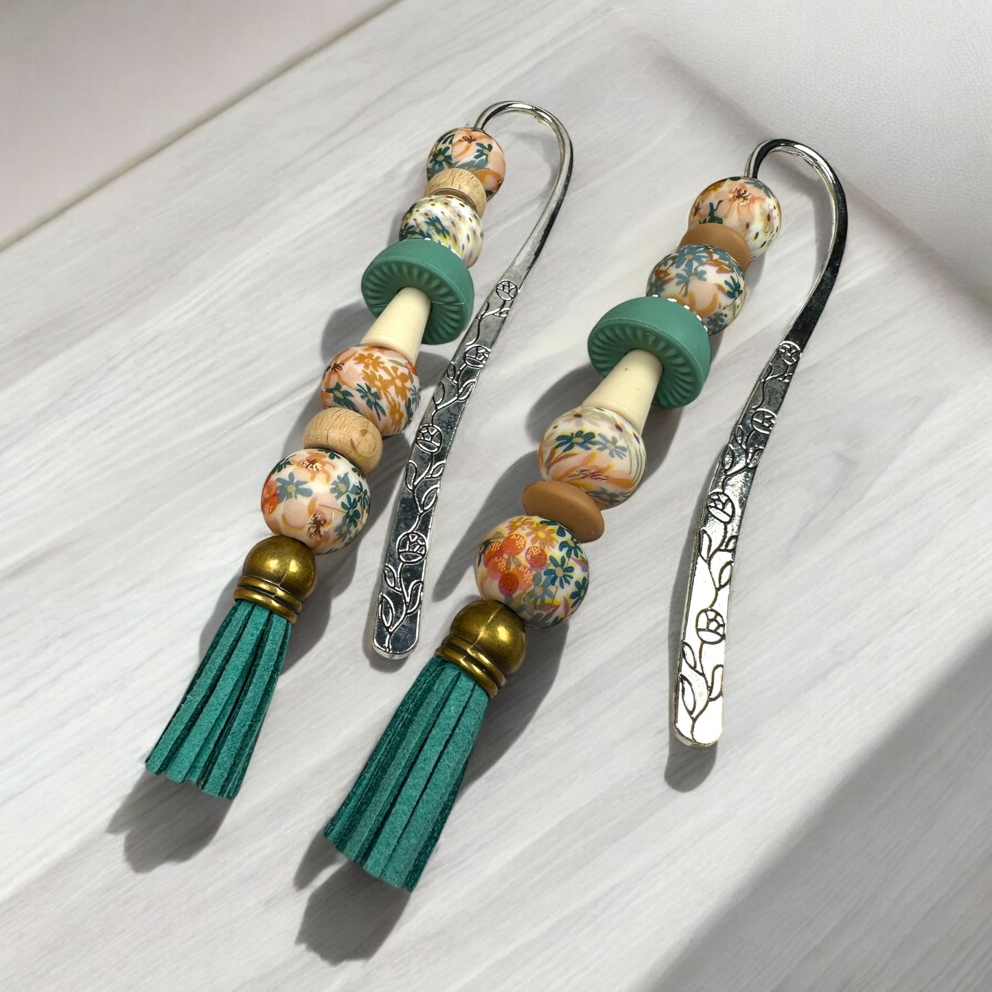 Boho Mushroom Beaded Bookmark