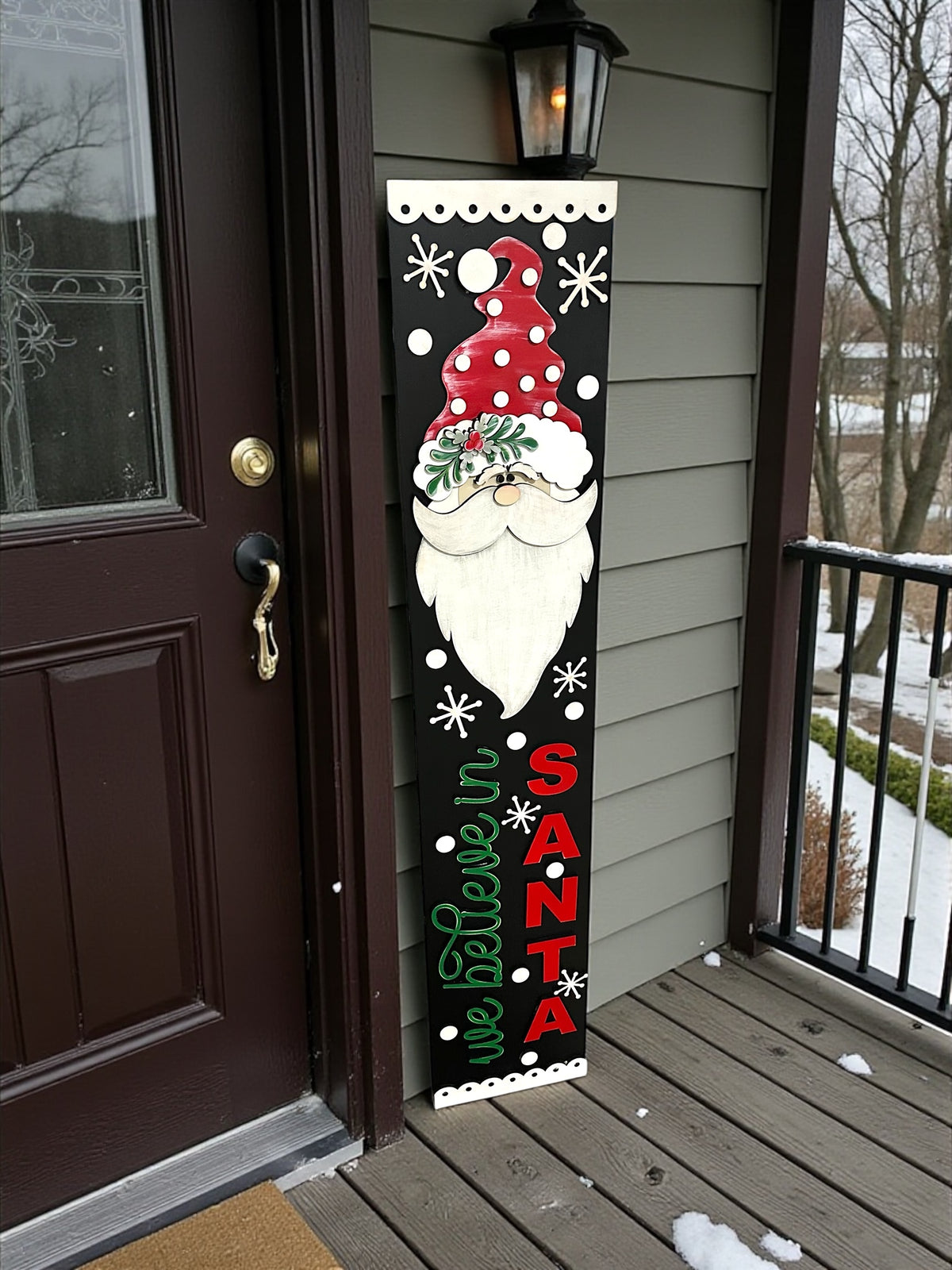We Believe In Santa Porch Leaner