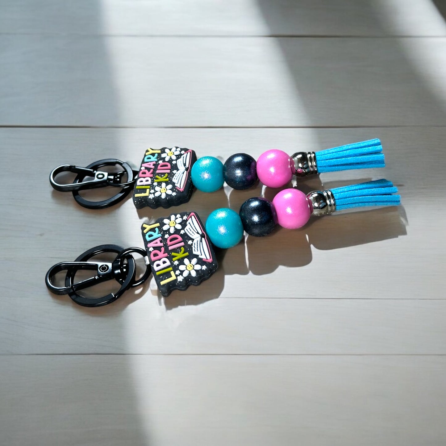 Library Kid Keychain