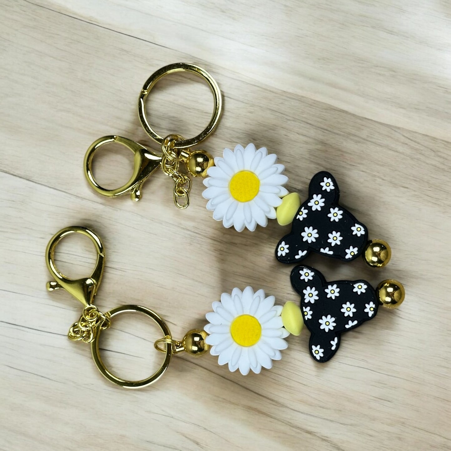 Daisy Cow Keychain