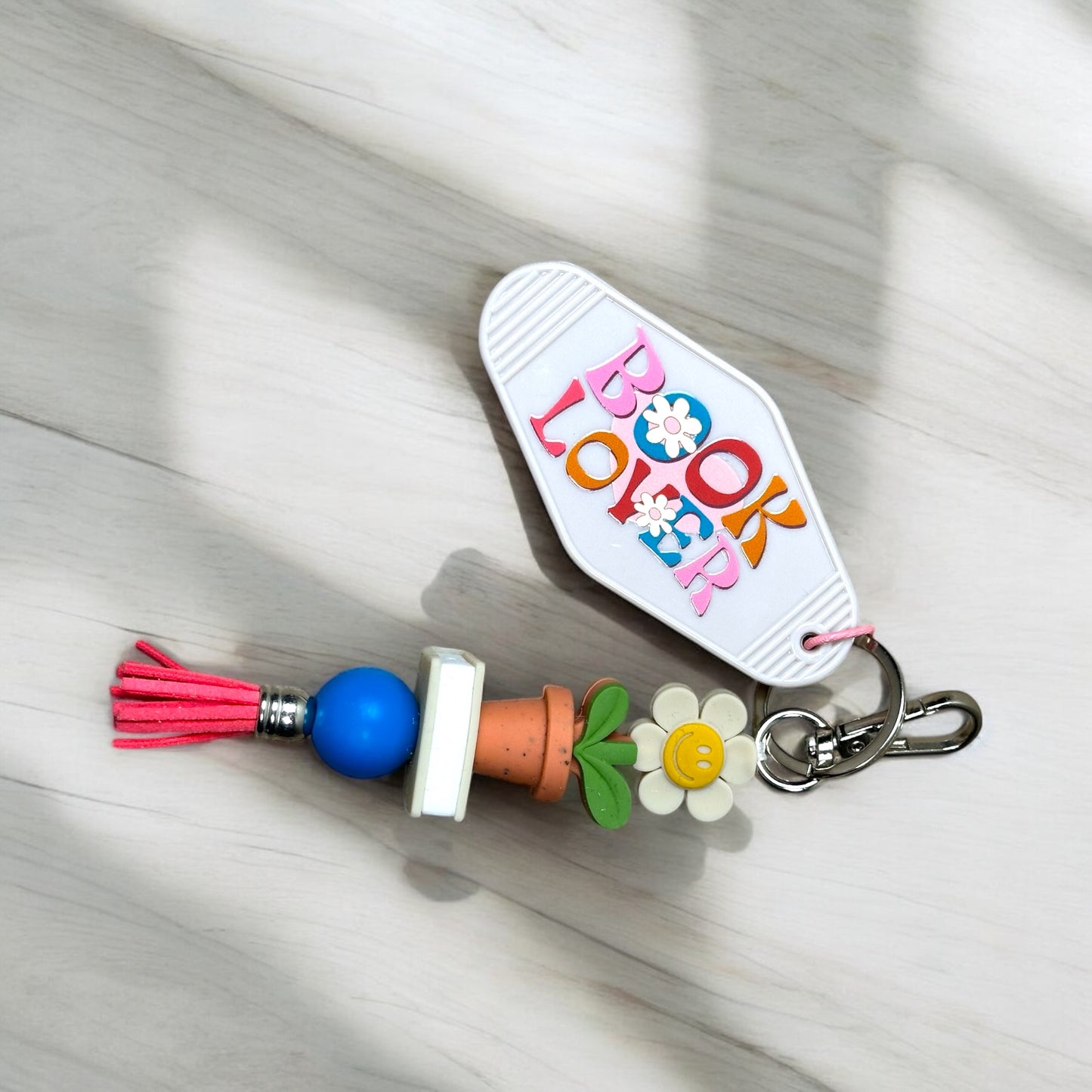 Book Lover Motel Keychain